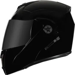 Novo capacete de moto dobrável para adultos, viseiras modulares de lente dupla, rosto inteiro, capacete de motocicleta seguro, capacetes de motocross, casco moto q06273d