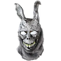 映画Donnie Darko Frank Evil Rabbit Mask Halloween Party Cosplay PropsラテックスフルフェイスマスクL220711310Z