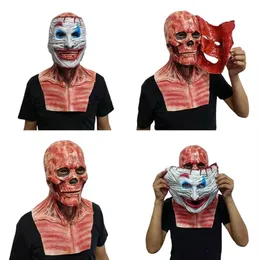 Маски для вечеринок Хэллоуин Джокер Джек Клоун Страшная маска для взрослых Гули с двойным лицом Лыжные 220823241z