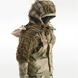 Conjuntos de caça tático cs roupas de treinamento com fio sniper camuflagem malha ghillie ternos fundação tiro ao ar livre jaqueta264b