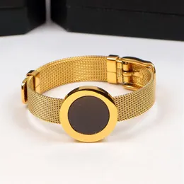 Luxury Designer Mens Bracelets Womens link bangles chains Gold silver plated Hip hop Watch Strap Bracelet lovers gold net Gifts318y