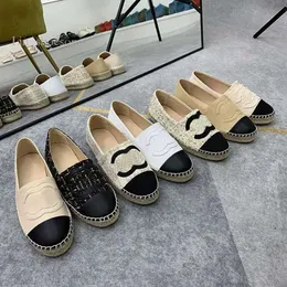 New Casual Shoes Tweed Fisherman Shoes Classic Fashion Leather Shallow Mouth Flat Bottom Stirrups Woven Twine Ballet Designer Sports