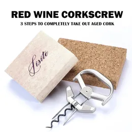 Barware Bar Araçları Eski Vintage Ah So Cirkscrew Eski ve Kırılgan Şarap Eşyaları İki Başlıca Cork-Puller Manuel Şişe Cork Opener206E