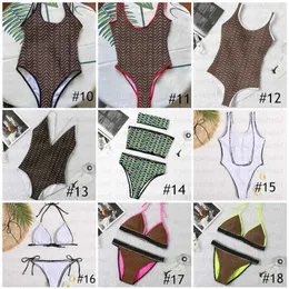 20 styles FF Mix Swimsuit Classics Brown Bikini Set Women Fashion Swimwear Bandage Sexy Bathing Suits With pad tags2432