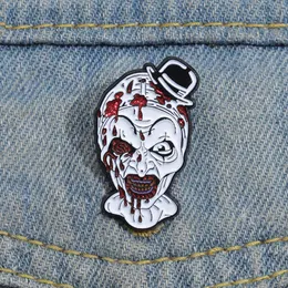 Personagem do filme de terror Pinos de esmalte de anime personalizados broches palhaços de lapela crachás punk gótico jóias de halloween presente para crianças amigas