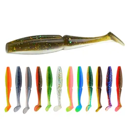 Betar lockar fish King One Up Shad Fishing Lure 90mm 105mm Soft Silicone Wobbler Bass Bait Artificial Soft Tacke 230909