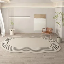 Irregular Round Living Room Carpet Simple Decorative Bedroom Carpets Ins Bedside Rugs Specialshaped Children Room Rug Customize 223256