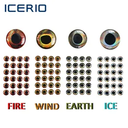 Przynęty Przynęty Icerio 200pcs 3D Living Symulacja Epoksydowa Ryba Oczy Muchy rybołówstwo korbęt minnows DIY Materiał Ziemia Wind Fire Ice 230909