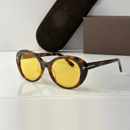 Projektanści okulary przeciwsłoneczne dla kobiet Tomm Okulary przeciwsłoneczne żółte soczewki przeciwsłoneczne mężczyźni Wysokiej jakości luksusowe szklanki owalne okulary przeciwsłoneczne świąteczne okulary na zewnątrz damskie odcienie