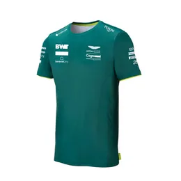 New Aston F1 T-shirt Apparel Formula 1 Fans Extreme Sports Fans Breathable f1 Clothing Top Oversized Short Sleeve Custom2010