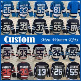 Mark Scheifele Connor Hellebuyck Hockey-Trikot, individuell, für Männer, Frauen, Kinder, Pierre Luc Dubois, Blake Wheeler, Josh Morrissey, Adam Lowry, Brenden, Dillon, Sam Gagner, Kyle Connor