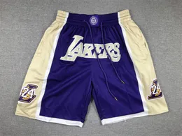 Mens Basketball Shorts - Lakers Inspired Running Pants with