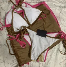 Womens VEET Bikinis Designer Thong Brand Fashion Micro Three Pitces Bikini مجموعات مثيرة Swimsuit Swegwear Beachwear مع Tag XL Biquinis Fem