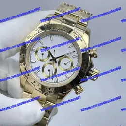 Zeitlose Herrenuhr, Modell 8, schwarzes und weißes Zifferblatt, 40 mm, 18-karätiges Gold, Diamanten, 126508, 116518, 116508, mechanisch, automatisch, Saphirglas, Luxus-Herrenuhr, Originalverpackung