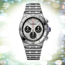 Relógios de aço inoxidável de fábrica limpa 42mm movimento cronógrafo de quartzo homens lumious negócios suíça logotipo personalizado luxo upg2675