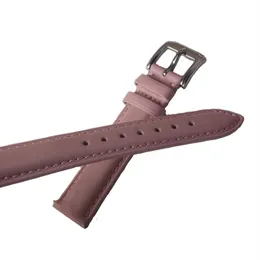 ピンクの本物の革のスムースウォッチバンドストラップクイックリリースピンファッションウォッチアクセサリー14mm 15mm 16mm 17mm 18mm 19mm 20mm Repla245T