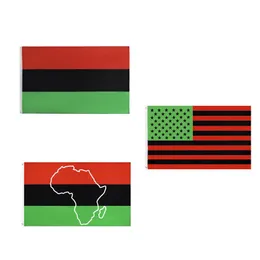 Black Lives Matter Afro American Pan African Flag 고품질 소매 직접 공장 전체 3x5fts 90x150cm 폴리 에스테르 캔버스 HE2604