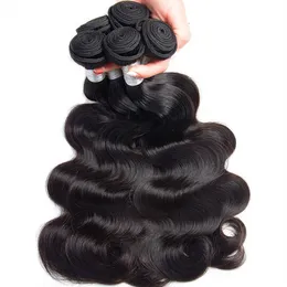 Hela billiga 9a brasilianska jungfruliga mänskliga hårbuntar Body Wave 100% Remy Human Hair Good Quality Nuticle Rustat Virgin Hair Nat246K