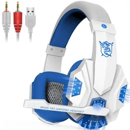Oyun Kulaklıkları Kask Bas Stereo Üst Baş Kulaklık PC Dizüstü bilgisayar PS4 Xbox Telefon Oyuncu için Mikrofon Kablolu Kulaklıklı