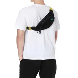 Varumärkesdesigner Mini Men Yellow Black Canvas Belt High Shoulder Bag Chest Påsar Multi Purpose Satchel Off Axel Bag Messenger319L