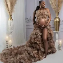 Vestidos de maternidade de luxo babados vestidos de maternidade para sessão de fotos 3d vestido de maternidade nova mama saia africano americano fofo