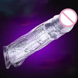 Sex Spielzeug Massagegerät Männliche Dildos Verzögerung Ejakulation Penis Sleeve Ring Erweiterung Dick Extender für Männer Enhancer Sexy Spielzeug