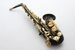 Melhor Qualidade Marca Japonesa Original YAS-875 E Flat Alto Saxofone Drop Eb Top Instrumento Musical Profissional Saxe Airducts Handmade Flor Sax Saxofone Preto Níquel