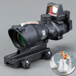 Trijicon ACOG 4x32 النطاق البصري Riflescope Cahevron الشبكية الألياف الأخضر الأحمر البصري إضاءة مع RMR Mini Red Dot Sight313u
