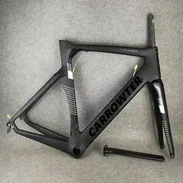 Black Carbon Bob Road Bike Frame Full Carbon Fiber Bicycle Frame With BB386 Frame Glossy Logo2200