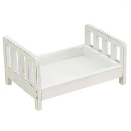 Baby Cribs urodzone rekwizyty do Pography Wood Odłączane łóżko Mini biurko Akcesoria 2428