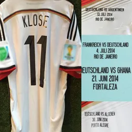 2014 Final Gotze Maillot Muller Schweinsteiger Podolski Klose lahm med sista matchdetaljer Soccer Patch Badge2749