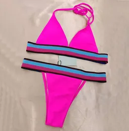 Moda projektant strojów kąpielowych bikini fuksia różowy dwa sztuki Bandaż bikini bandaż seksowne push up swim stnie kątowe garnitury xl brazylijskie bikini maillot de bain femme nowe