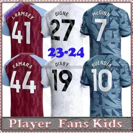 23 24 Soccer Jerseys Kids Kit Home 2023 2024 Aston Villas Football Shirt Training Away Fans Player Version Camisetas Mings McGinn Buendia Watkins Maillot Foot