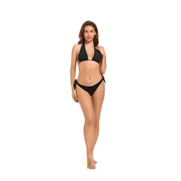 tan through Women's Halter Neck Bikini Triangle Two Piece Swimsuit 009 models