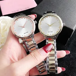Брендовые часы для женщин и девочек, стильные кварцевые наручные часы в форме сердца с металлическим стальным ремешком KS 02233Z