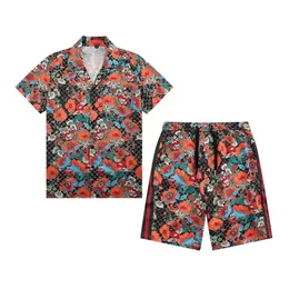 Tute Magliette da uomo Set Camicia hawaiana a maniche corte e pantaloncini Estate Casual Floreale Spiaggia Abito a due pezzi Moda Uomo Imposta dalla S alla M-XXXL