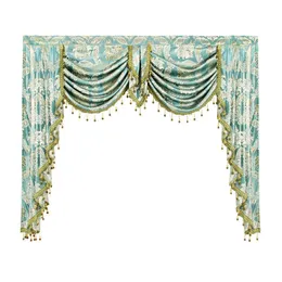 Curtain European Royal Style Luxury Valance Curtains for Living Room Window Bedroom Kitchen 230909