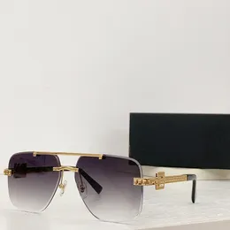 2023 Modedesigner-Sonnenbrille für Herren und Damen, klassische Haltung 0259, quadratischer Metallrahmen, beliebte Retro-Avantgarde-Außenschutz-Sonnenbrille VE5706