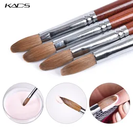 Nail Brushes 1pcs Kolinsky Acrylic Art Brush with Red Wood Handle Gel Pen Sable Manicure UV 230909