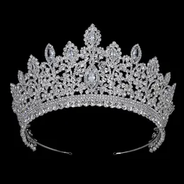 Düğün Saç Takı Taç Vintage Etnik Gelin Tiaras Bakır CZ Lüks ve Kraliyetler BC3715 Couronne de Mariage 230909