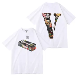 Diseñadores Camisetas para hombre Vlone T Shirt 2023 Hombres Mujeres Camisetas sueltas Marcas de moda Tops Hombre SShorts Manga Ropa Verano Camisa Casual Lujos Ropa Calle Polos