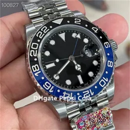 Rengörare Luxury Men's Watches GMT 126710 40mm Cal.3285 Automatisk kedja Mekanisk klock Keramisk ring Sapphire Night Glow Diving Sports armbandsur