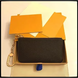 Kluczowa torebka moda damska męska moneta torebka karty kredytowej luksusowe projektanci mini portfele torba skórzana torebki 218s