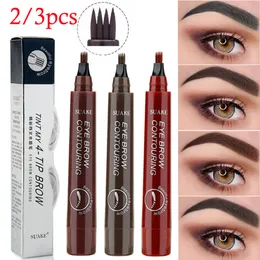 Eyebrow Enhancers 123Pcs Micro brush eyebrow pencil waterproof fork tip tattoo durable fine sketch liquid 230911