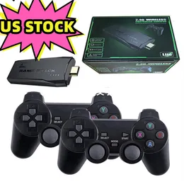 Us stock m8 console de videogame 64g 2.4g duplo sem fio stick 4k 10000 + jogos controle de jogo retrô