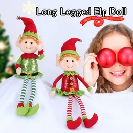 Decorações de Natal 65cm Long Legged Elf Boneca Festa de Natal Ornamento Xmas Árvore Pingentes Decoração de Janela Anos de Natal Presentes Decoração de Casa 230911