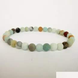Beaded Sn1153 Natural Amazonite Bracelet 6Mm Beads Matte Jewelry High Quality Womens Yoga Meditation Drop Delivery Bracelets Dhgarden Dhkwb