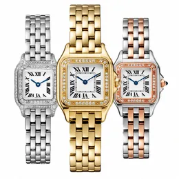 Lady Watch Panthere 22 27mm Montre Femme Rose Gold Square Quartz 디자이너 시계 Watches Womens Lady Gift H0QW#
