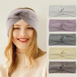 Nova moda bandana para mulheres alta elástica faixa de cabelo para adulto casual cruz nó turabn outono acessórios para o cabelo