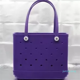 Borsa da donna impermeabile Eva Bogg Tote Grande Cestino della spesa Borse Borsa da spiaggia lavabile in silicone Borsa da palude Eco Jelly Candy Lady 2259I